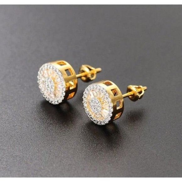 Womens 2ct Diamond Screw On Earrings 18K Gold Studs Round Stud 18 K Jewelry NEW - Picture 6 of 7